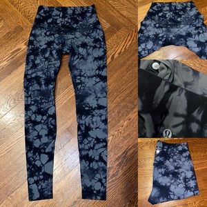 Lululemon Tie Dye High Waist Wunder Leggings